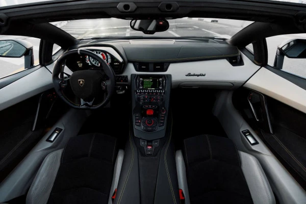 Black Lamborghini Aventador Roadster Photo 7