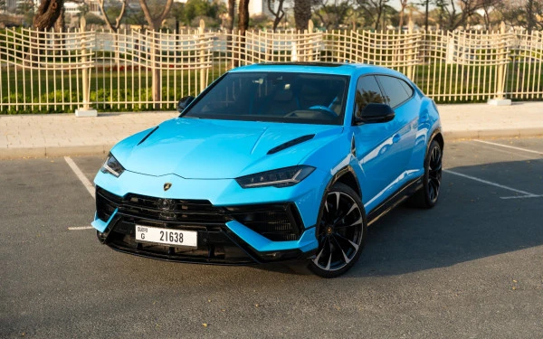 Blue Lamborghini Urus Photo 6