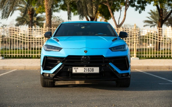 Blue Lamborghini Urus Photo 8