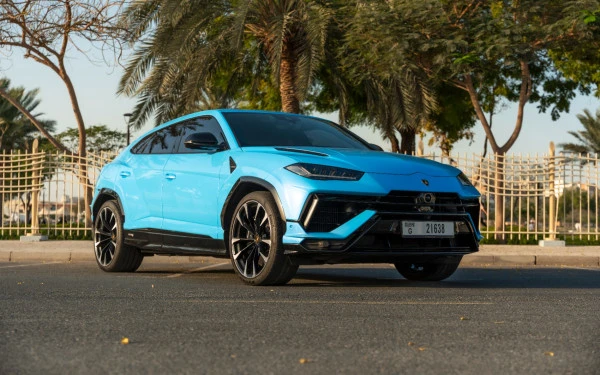 Blue Lamborghini Urus Photo 9