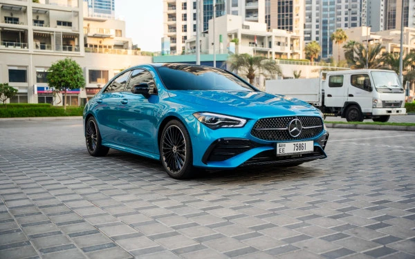 Blue Mercedes CLA200 Photo 7