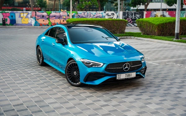 Blue Mercedes CLA200 Photo 23