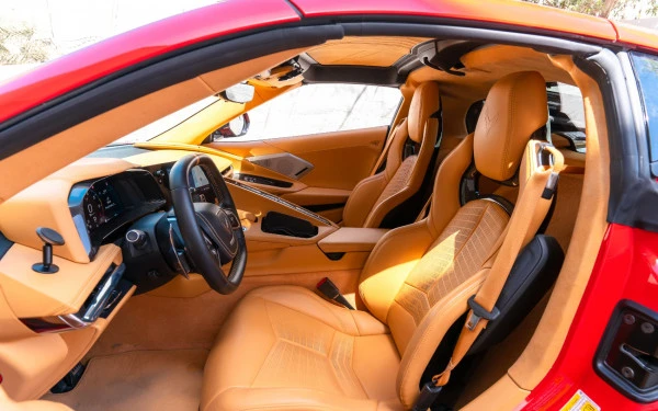 Red Chevrolet Corvette With Manual Retractable Roof Photo 5