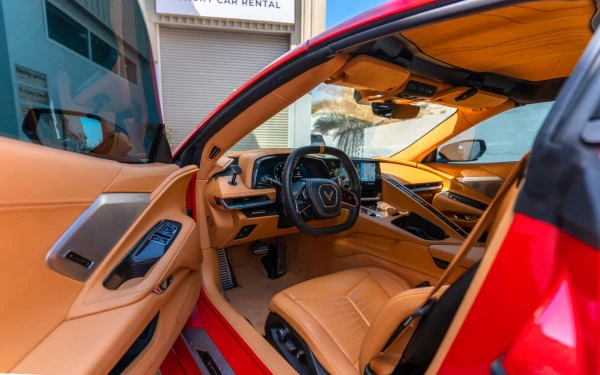 Red Chevrolet Corvette With Manual Retractable Roof Photo 6