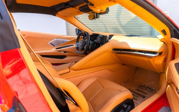 Red Chevrolet Corvette With Manual Retractable Roof Photo 7