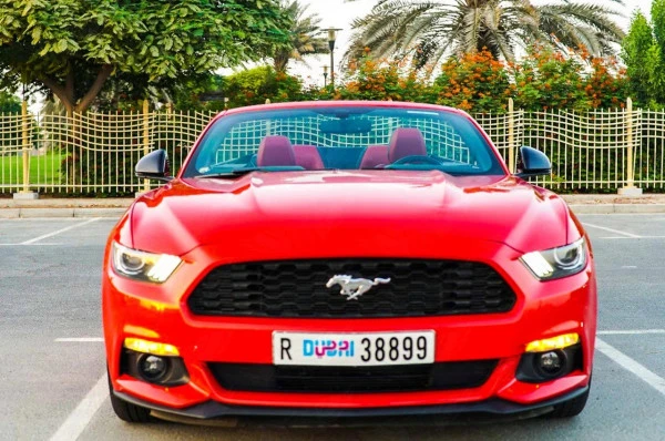 Red Ford Mustang Convertible Photo 5