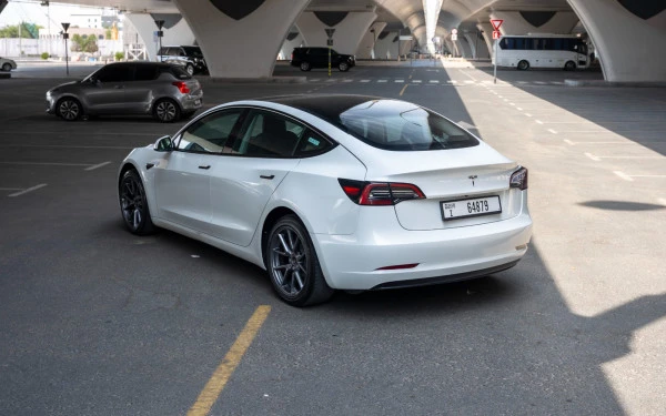 White Tesla Model 3 Photo 6