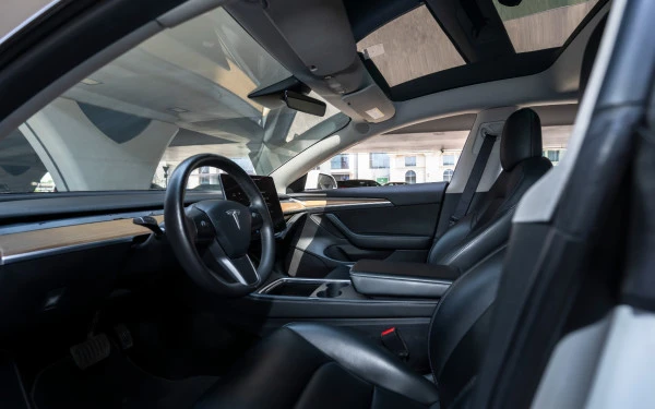 White Tesla Model 3 Photo 9