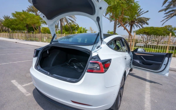 White Tesla Model 3 Photo 8