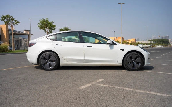 White Tesla Model 3 Photo 4