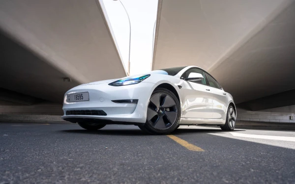 White Tesla Model 3 Photo 11