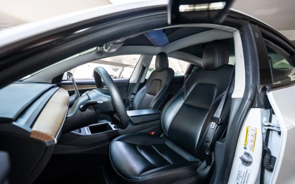 White Tesla Model 3 Photo 15