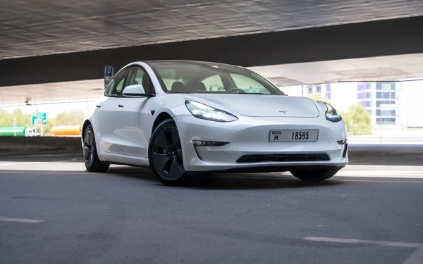 White Tesla Model 3 Photo 16