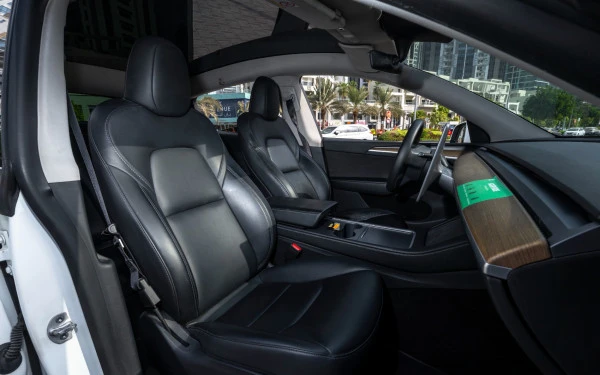 White Tesla Model Y Long Range Photo 9