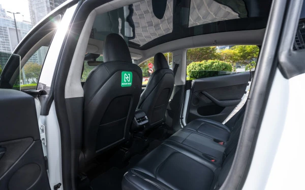 White Tesla Model Y Long Range Photo 10