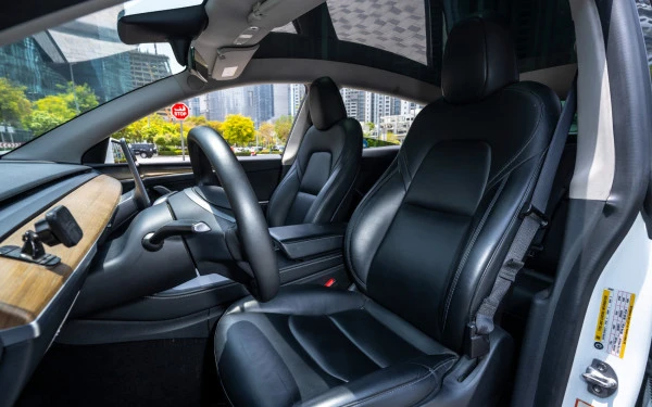 White Tesla Model Y Long Range Photo 10