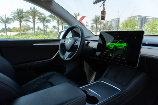 White Tesla Model Y Long Range Photo 5