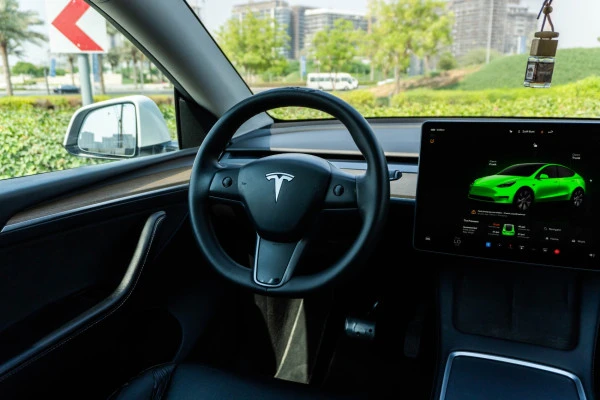 White Tesla Model Y Long Range Photo 8