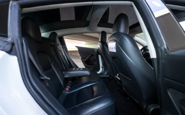 White Tesla Model Y Long Range Photo 9