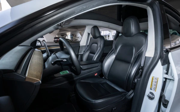 White Tesla Model Y Long Range Photo 10