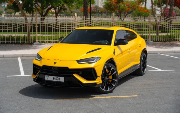 Yellow Lamborghini Urus Photo 8
